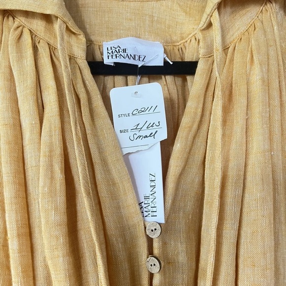 New With Tags Lisa Marie Fernandez Linen Jumpsuit Small - Picture 3 of 6